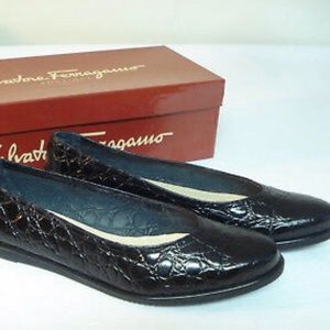 VTG Ferragamo “Strana” flats calfskin 7 SOLD
